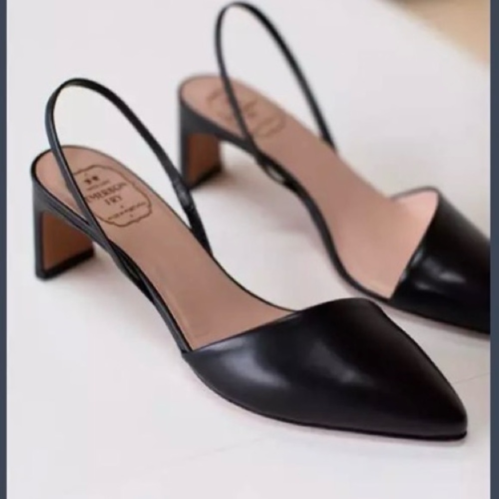 Emerson Fry Frankie Angled Black Pointed Flats 39